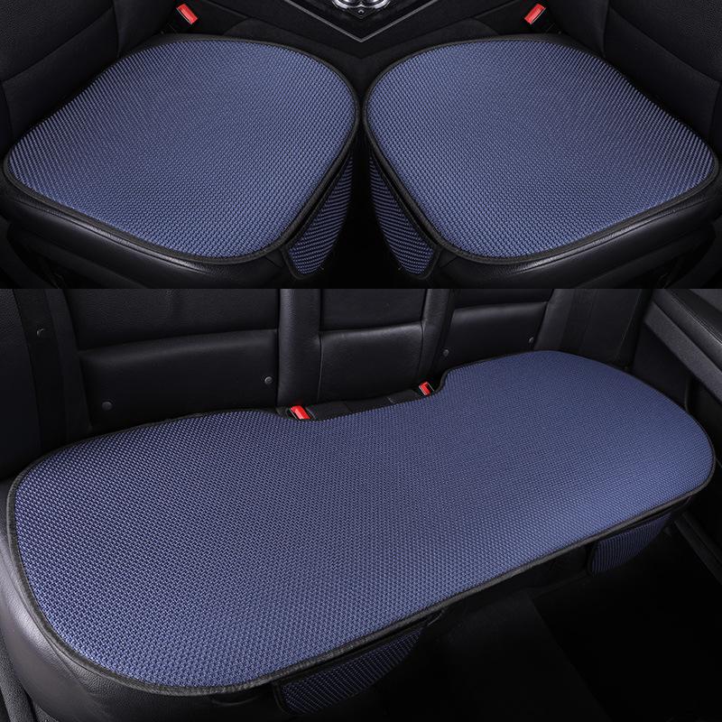 Universal Ice Silk Car Seat Cushion - Non-Slip, Breathable, All-Season Comfort, 3-Piece Set