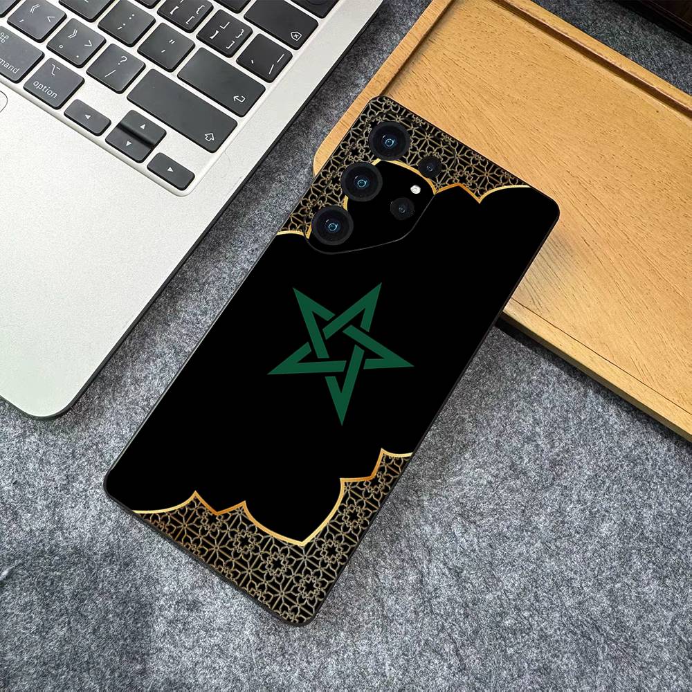 Morocco Map Flag Phone Case For Samsung S 24 Fe 25 Ultra Plus 20 Lite 21 30 22 23 24 22 Ultra 5G Fundas