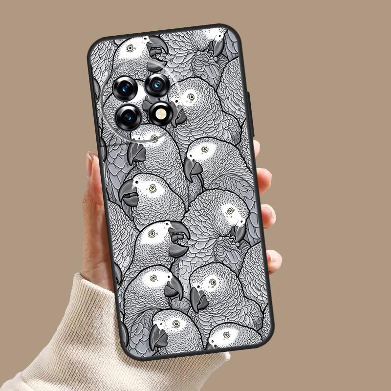 African Grey Parrot Case For OnePlus Nord 5 CE 4 3 Lite N20 N30 OnePlus 15 13 12 11 8 9 10 Pro 12R 13T 13R Cover