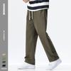 Mingge | Retro trend pure cotton tooling casual pants men's ins trendy brand simple and versatile straight trousers