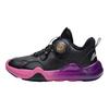 Li Ning Kids Comfortable Versatile Trendy Non-Slip Wear-Resistant Breathable Low-Top Casual Shoes Kids Sneaker Black Purple YKCS176-25