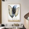 Canvas Painting Abstract Golden Feather Art Oil Painting Prints On Canvas Wall Art Picture For Living Room Home Nordic Decor