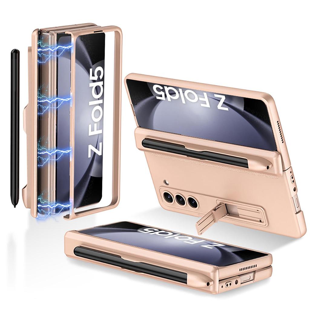 Samsung Galaxy Z Fold 5 Magnetic Folding Case with Pen Slot & Full Coverage Protection