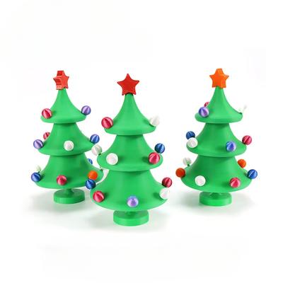 3D Printed Christmas Tree Stress Relief Fidgets Toy Portable Sensory Hand Fidget Rotating Toy Desktop Decorations Kids Gifts