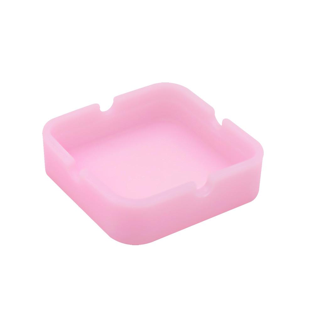 Round Soft Silicone Camouflage Ashtray with Logo - Multi-color Smoking Accessory Holder