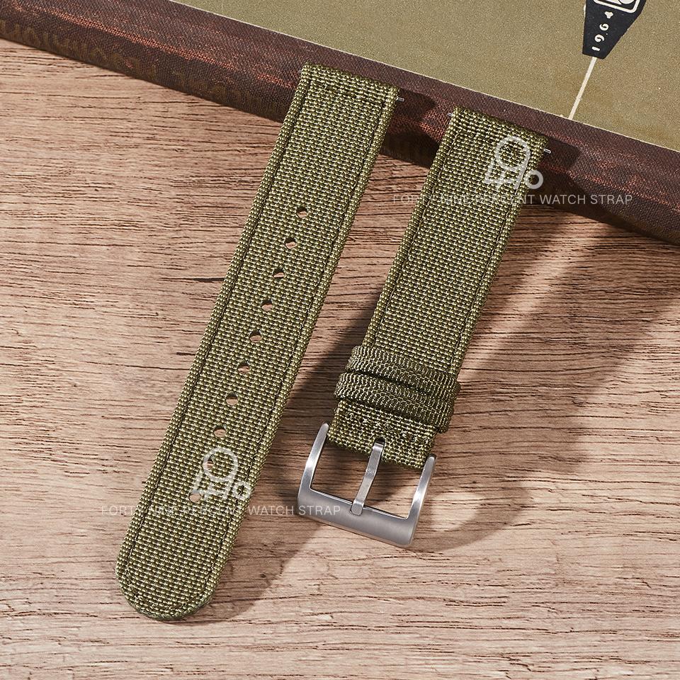 Quick Release 18/19/20mm Fabric Watch Band Man Bracelets 21/22/24mm Two Piece Ribbed Nylon Watch Strap for Seiko Omega Watches