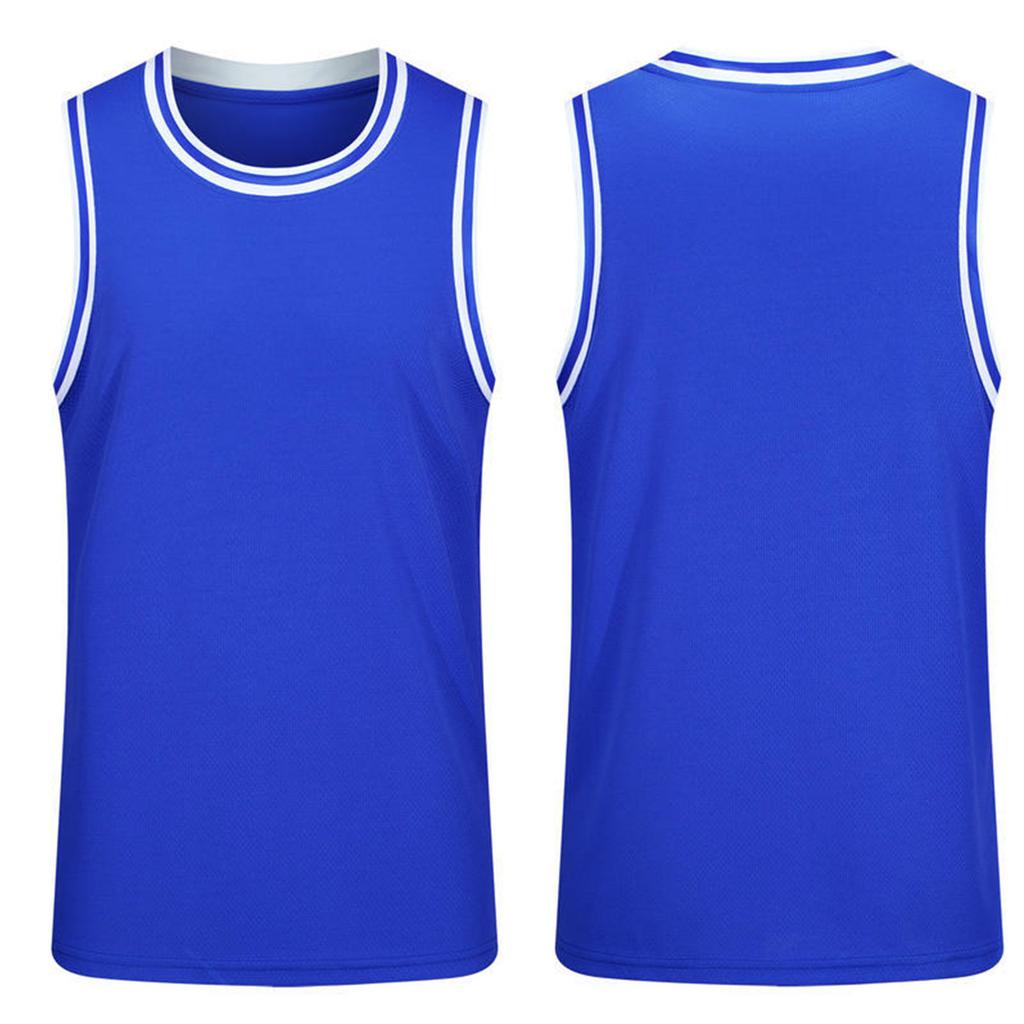 Men Sports Vest Round Neck Sleeveless T-Shirt Football Basketball Team Training Workout Exercise Tank Top