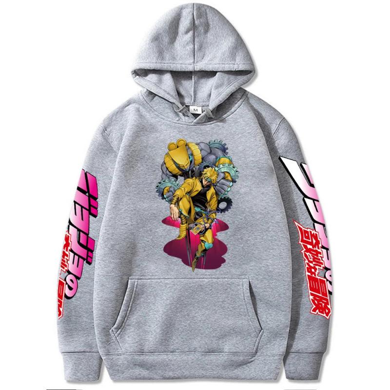Kujo Jotaro Grafické Mikiny Unisex Podzim Zima Fleecové Streetwearové Topy