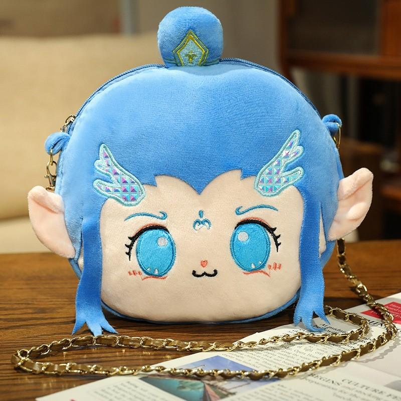 Ne Movie Zha 2 Ao Bing Ne Zha Singleshoulder Bag Bun Hair Backpack Keychain
