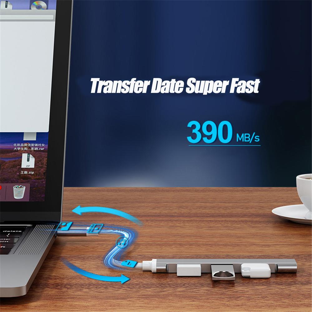 Hub USB 3.0 de 4 puertos Hub de puerto USB Divisor Tipo C de alta velocidad 5 Gbps Para accesorios de ordenador PC HUB multipuerto 4 puertos USB 3.0 2.0