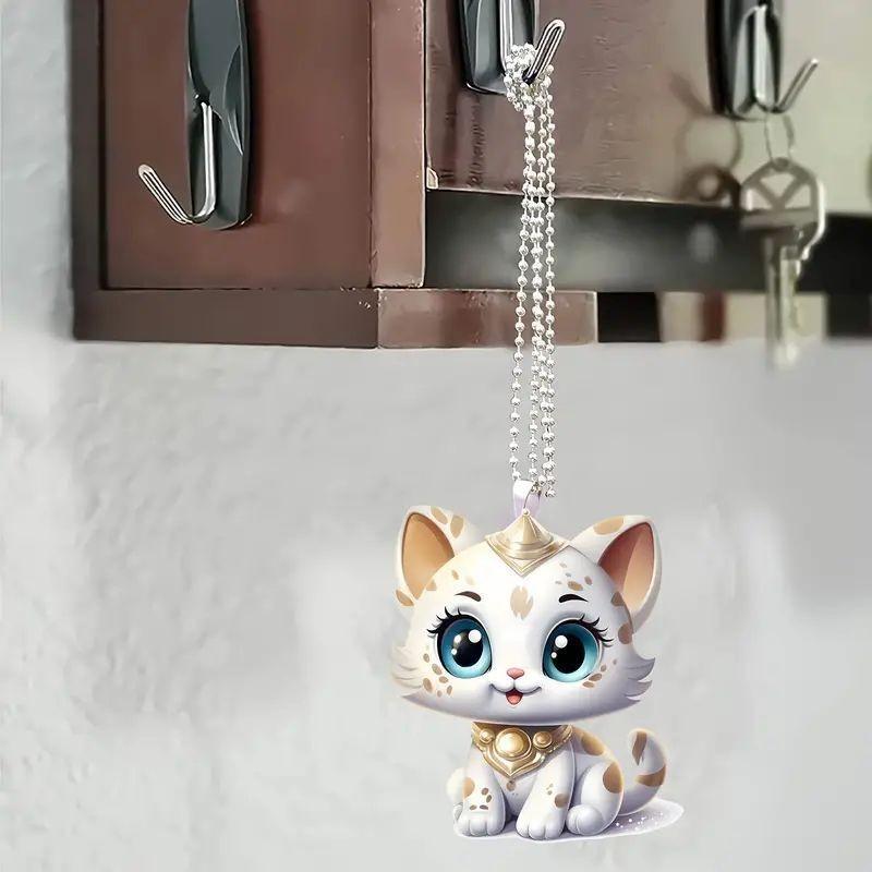 Acrylic Adorable Flat Animal Charm For Unique Car Interior Enhancement