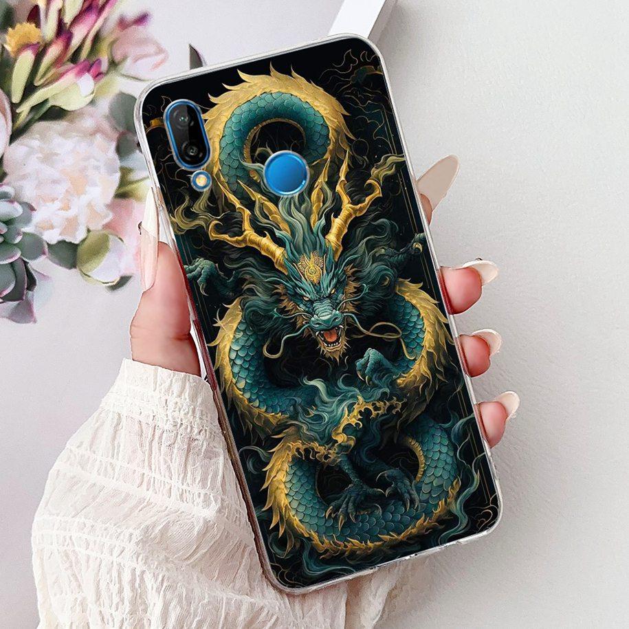 For Cover Huawei P20 Lite Phone Case ANE-LX1 ANE-LX2 ANE-LX3 Transparent Funda Cool Cartoon Cover On Huawei P20Lite Nova 3e Capa