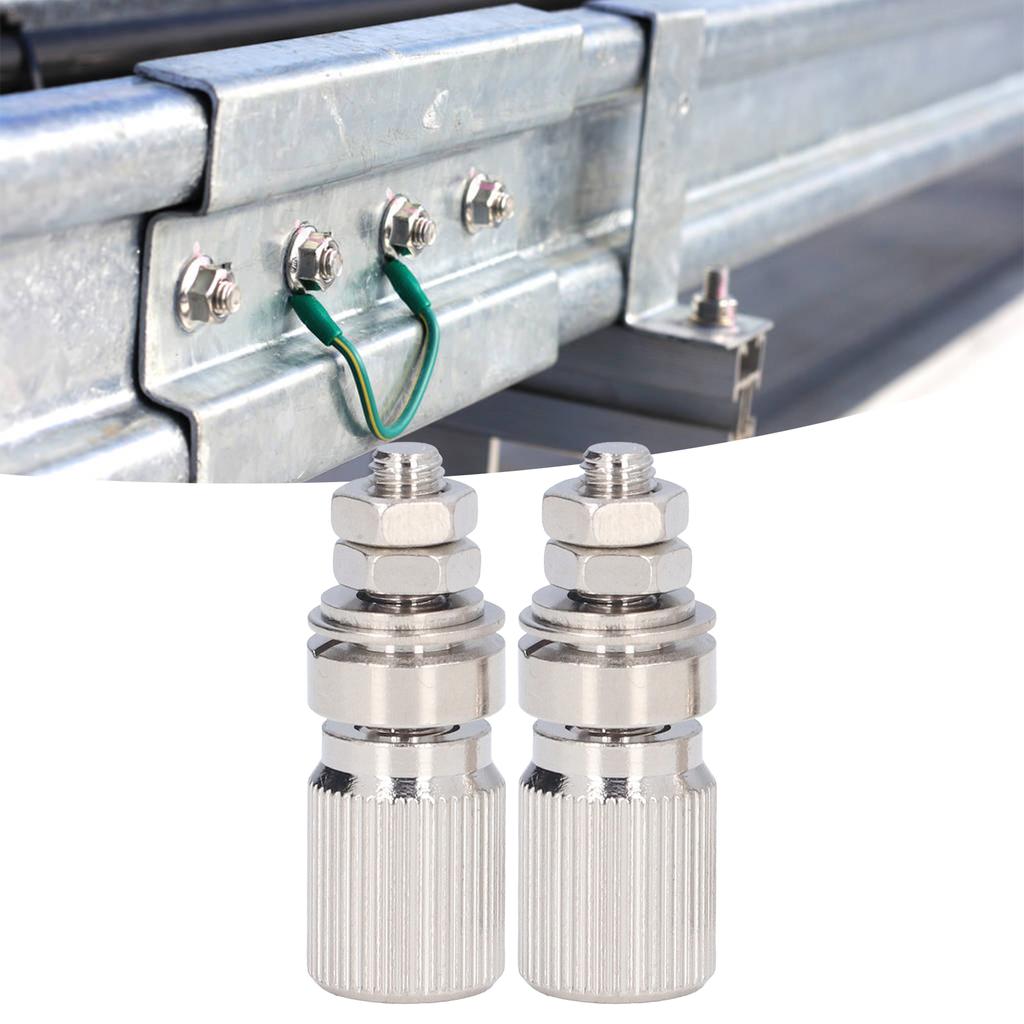 2PCS Binding Post Silver Alloy Contact No Insulation Power Grounding Terminal Post 50025
