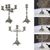 Tapered Candle Holder Farmhouse Decoration Zinc Alloy Church Home Candelabrum for Christmas Party Wedding Kitchen Counter Hotel