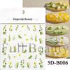 Nail Art Stickers Ins Relief Three-dimensional 5D Summer Oil Painting Small Flower Flower Adhesive Nail Stickers
