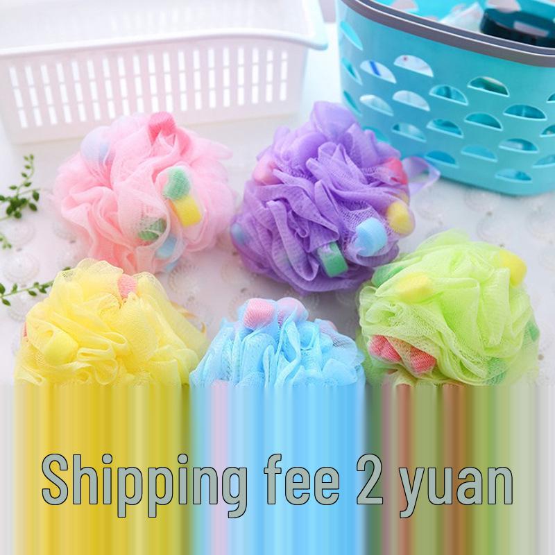 Large Colorful Bath Sponge Ball - Foaming Scrubbing Net for a Luxurious Shower Experience