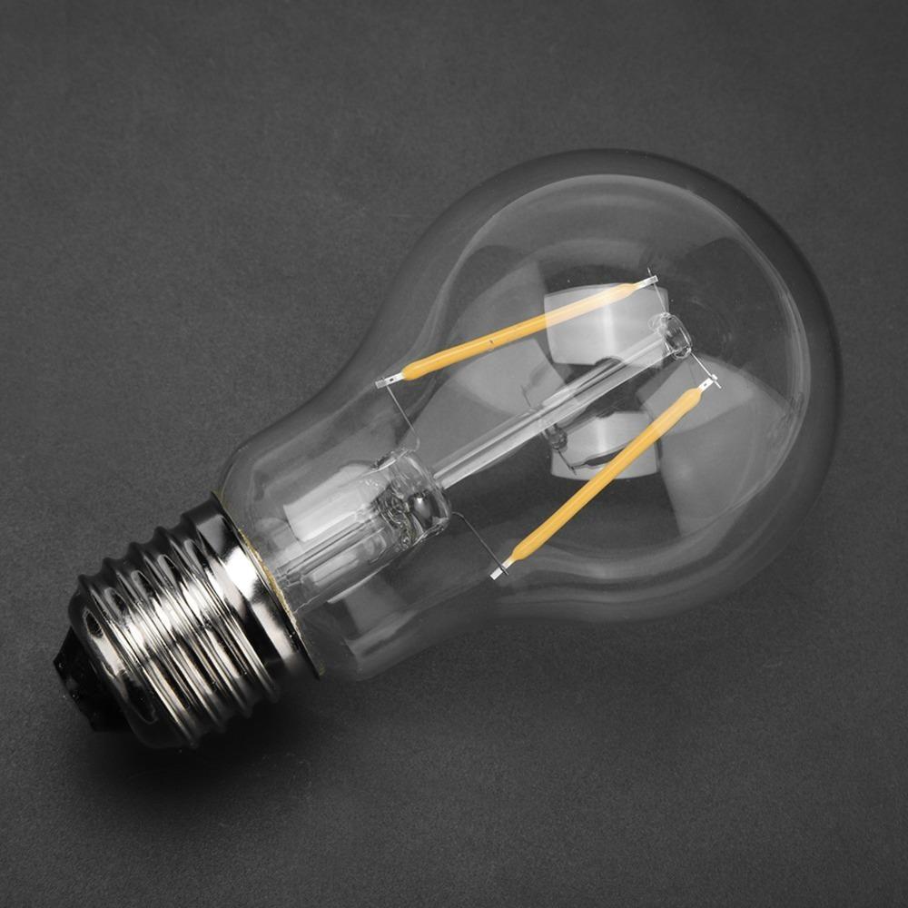 

2 Pack A60 LED Light Bulbs 220V Filament Light Bulbs Vintage LED Filament Bulbs Bar 2W-White 6000K