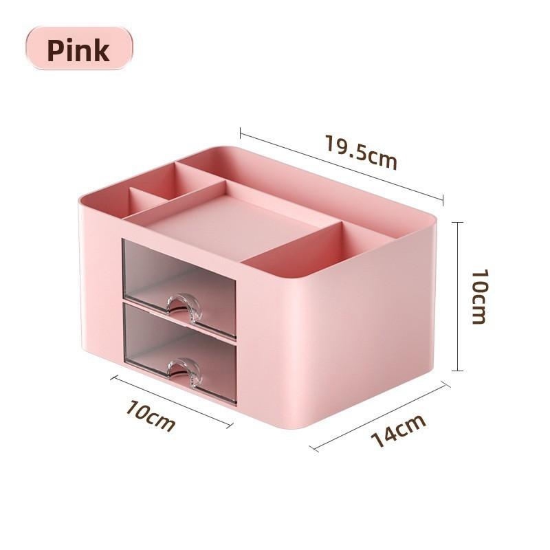 1 Stück mehrschichtiger Schreibtisch-Organizer mit Schubladen, Stift- und Schreibwaren-Aufbewahrungsbox, Büro-Schreibtisch-Make-up-Organizer mit erhöhtem Ständer