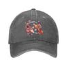 Carpe Koï Japonaise Fleur de Cerisier Casquettes de Baseball Décontractées Usées Lavées Snapback Style Unisexe Extérieur Été Chapeaux Casquette Cadeau