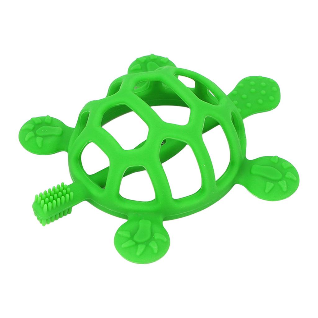 Baby Teething Toy Food Grade Silicone Anti Lost Buckle Teething Bracelet Tortoise Shape Hand Teether Toy