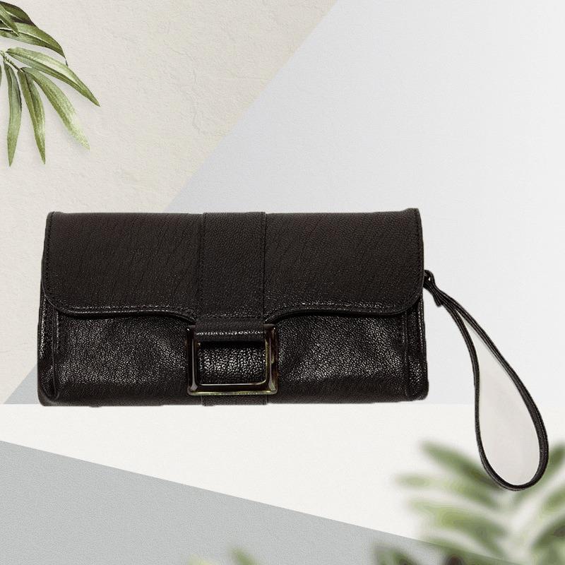 Long wallet style male and female gender neutral wallet OEM cowhide envelope clutch bag plus