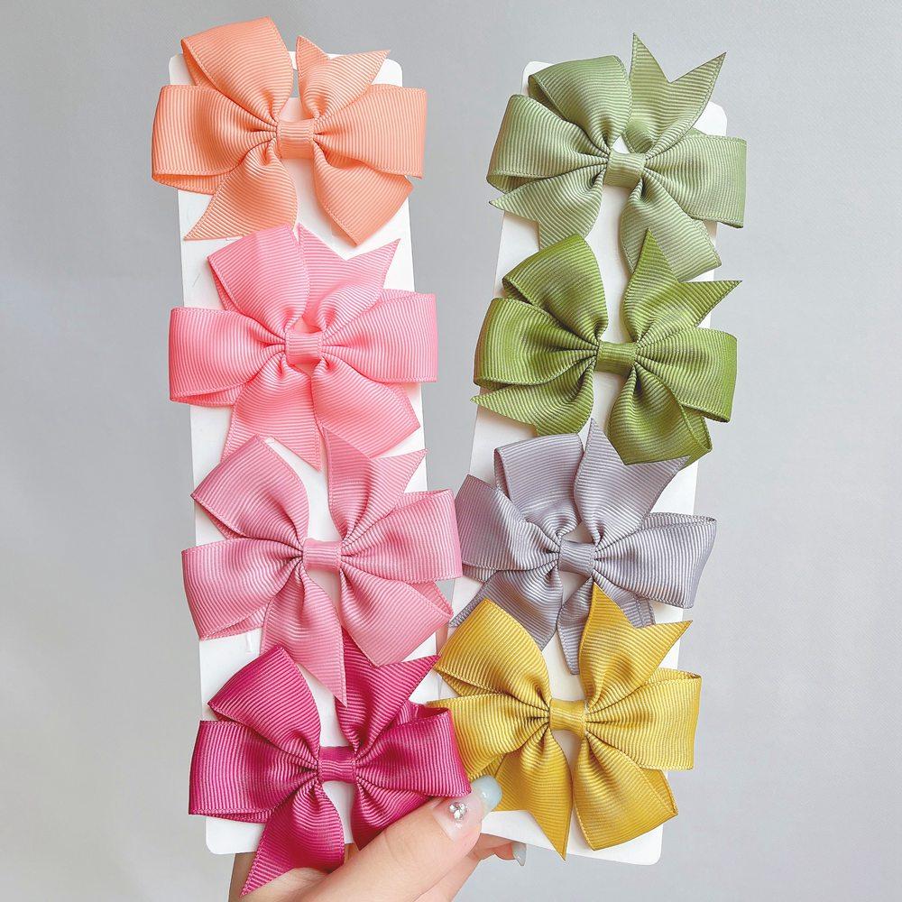 1 st Färger Enfärgat Grosgrainband Rosetter Spännen Hårnål Flicks hårosetter Boutique Hårspänne Håraccessoarer Barn Håraccessoarer 564