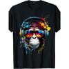 Europäische Größen Affe Affe Lustiges Affengesicht Aufdruck T-Shirt | Kurzarm Rundhals Freizeit-T-Shirt mit Heißtransfer Affen-Design