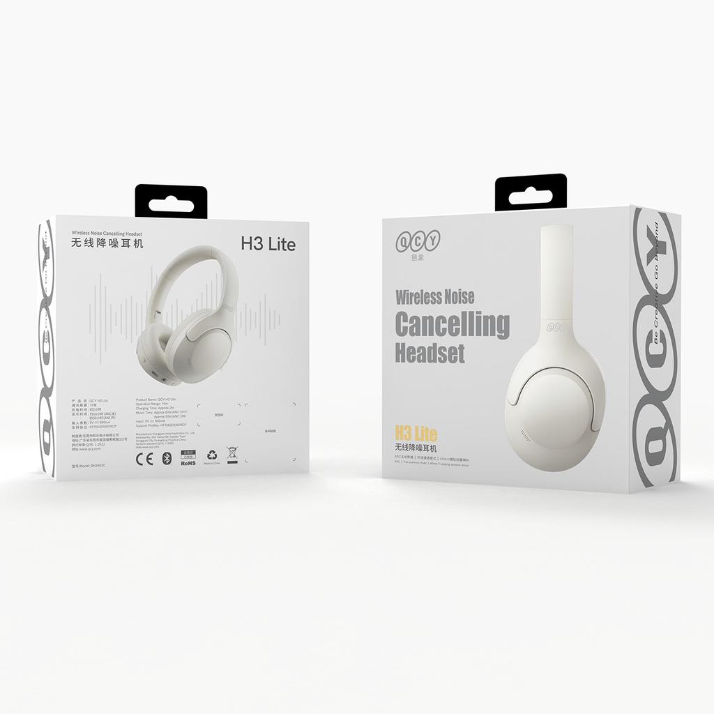 Słuchawki Bezprzewodowe Nauszne H3 Lite ANC Bluetooth - Białe