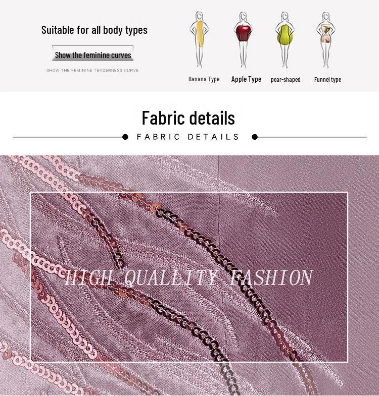 High-End Acetate Satin Summer Dress for Formal Events