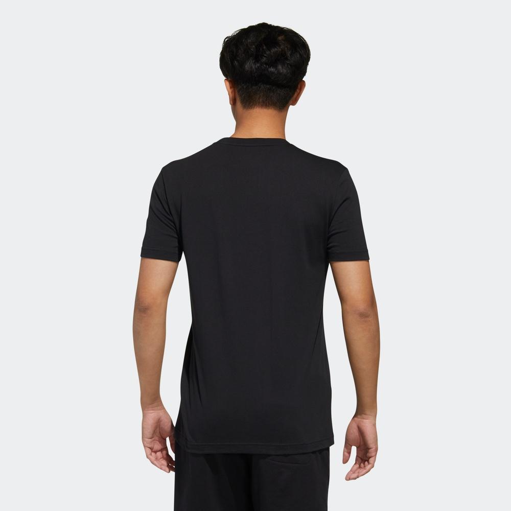 Adidas Neo T Shirts Men's Black Crew Neck Moderate Straight Fit FP7441