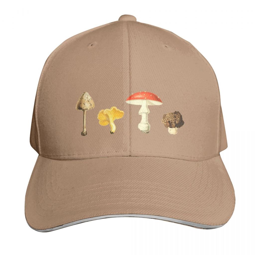Autumn Mushrooms Vintage Mushroom Illustrations Baseball Cap Golf Cap Unisex Hat Ball Cap Birthday Golf Women Unisexs