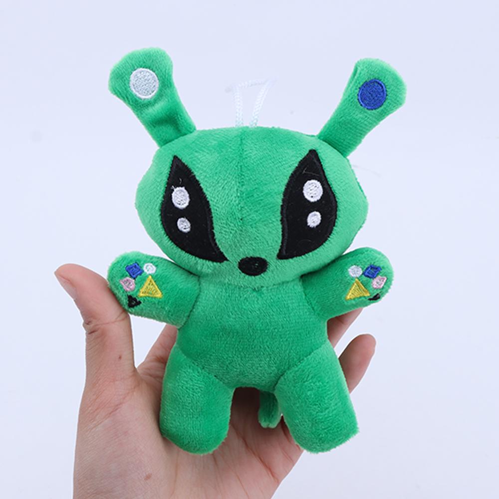 

15cm Green Alien Plush Toys Anime Tentacle Horn Alien Monsters Horror Keychain Pendant Dolls Backpack Decor Kids Birthday Gifts 15cm зелений