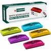 Yajnas Non Magnetic Whiteboard Duster & Markers | Set Of 5 | Assorted Ink Colours Markers For School & Office Stationery