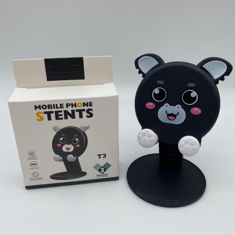 

Cartoon Style Foldable Phone & Tablet Stand, Height-Adjustable for Watching Dramas Color Box Package