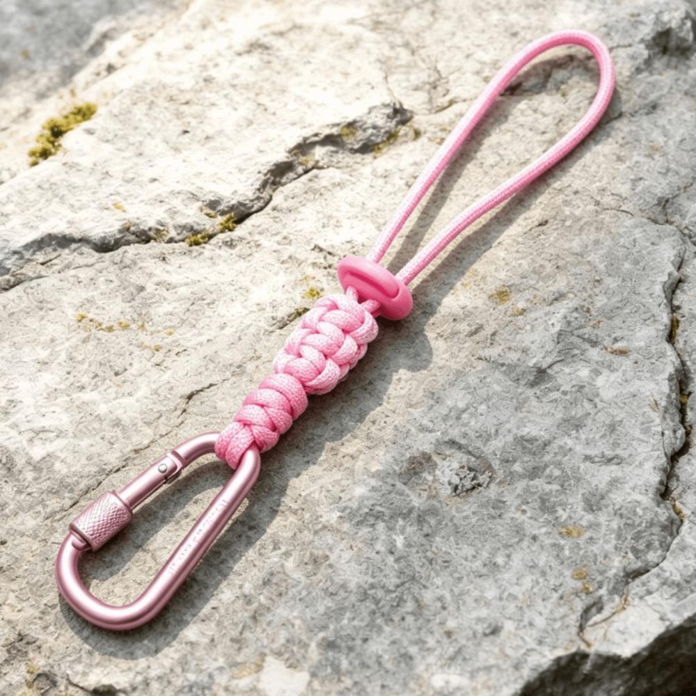 Braided Rope Water Bottle Lanyard Zinc Zinc Alloy Carabiner Hook Essential Key Chain Lanyard Mountaineering