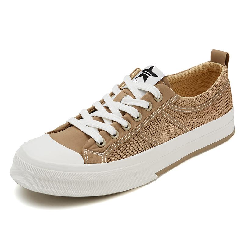 New Summer Mens Shoes Korean Fashion Versatile Mens Cloth Shoes Breathable Mesh Lace-up Casual Shoes
