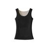 Ordifen Women's Thermal Vest Seamless Patch with Pockets Fleece Lined Thickened Warm Belly Autumn Winter Innerwear