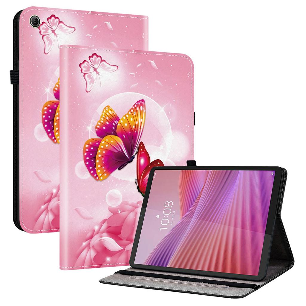For Lenovo Tab K9 Leather Case Pattern Printed Stand Tablet Cover with Card Slots