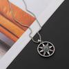 Influencer Style Men's Hip Hop Compass Pendant Necklace - Trendy Stainless Steel Sweater Chain