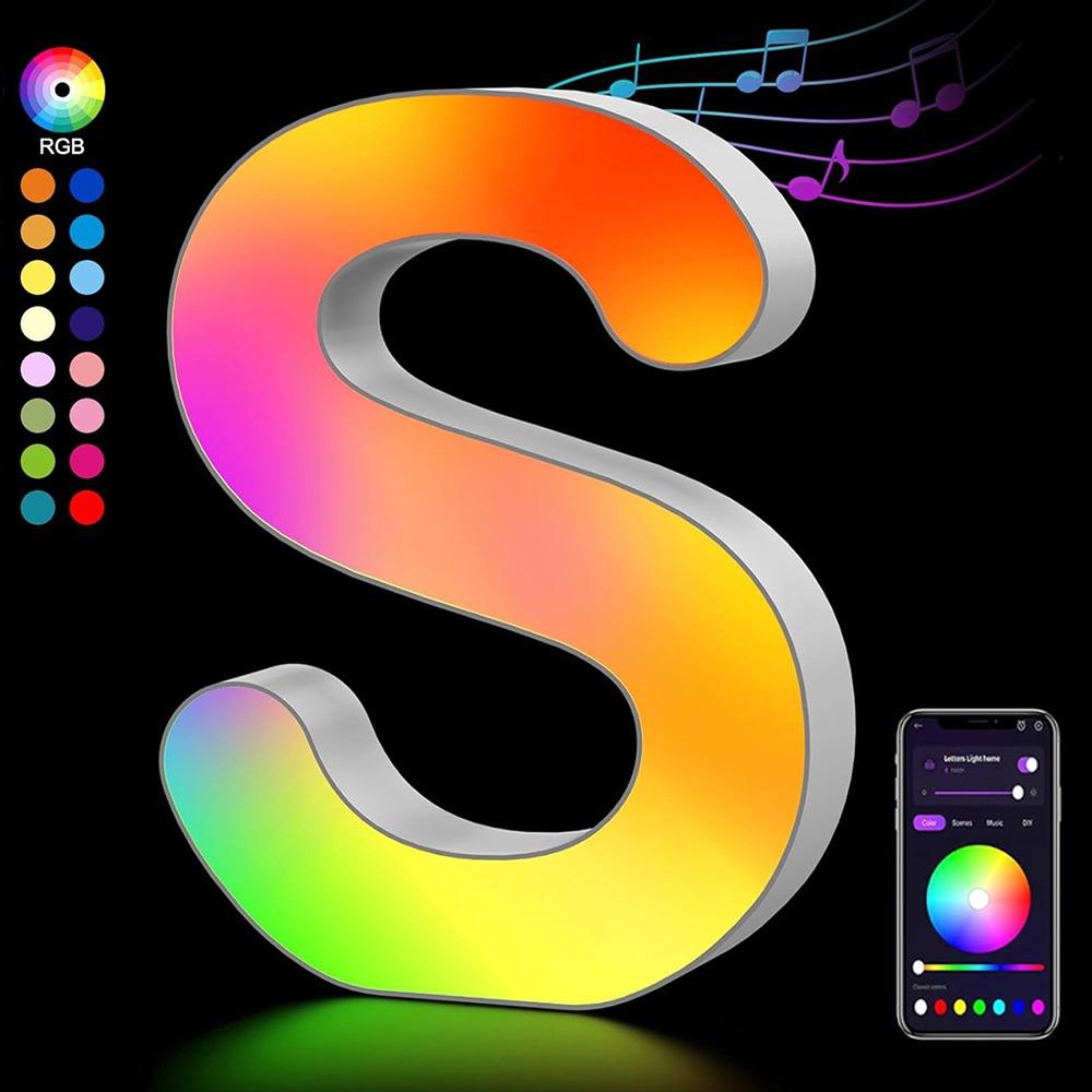 Name Letter Alphabet Light Smart Number Lamp MeRGBW App LED Letters Light Game