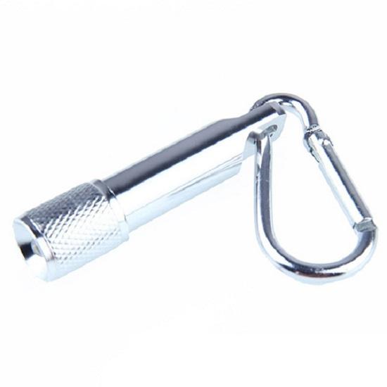

Открытый мини светодиодный фонарик карабин зажим брелок портативный спортивный фонарь лампа M серебряный