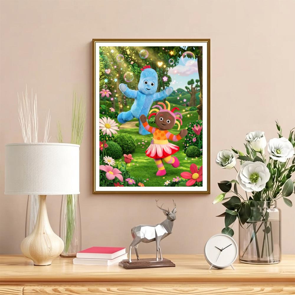In the Night Garden Colorful Characters Forest 5D Diy Diamond Painting Round Diamond Mosaic Suitable For Beginners Diamond Painting Rhinestones Gift F
