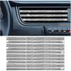 Bling Car Vent Outlet Moulding Trim, 10PCS Rhinestone Vehicle Air Conditioner Decorative Strip, Diamond Straight Seal Strip Line Decoration,