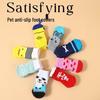 Cross-Border Non-Slip Teddy Dog Socks with 3D Doll, Scratch-Resistant, Anti-Dirty, Four-Piece Pet Shoes Set.