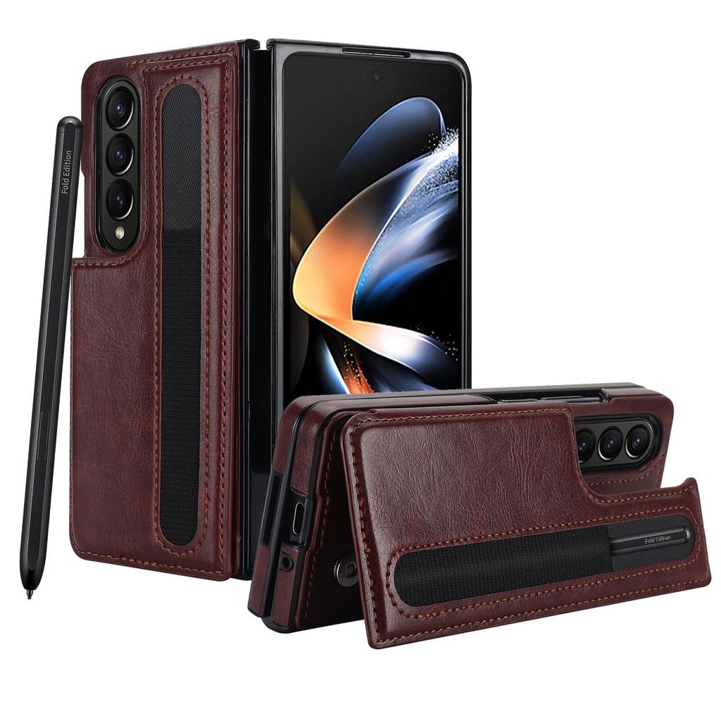 Custodia per penna, porta carte, telefono ZFOLD6 Custodia in pelle con schermo pieghevole ZFOLD4 e fibbia magnetica.