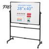 Magnetic Standing Easel Board 40x28 Inch Reversible Whiteboard/Chalkboard On Wheels, Height Adjustable, 2-in-1 Mobile Whiteboard Rolling for