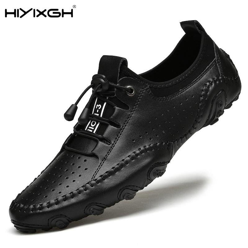 Scarpe Casual da Uomo Pelle di Mucca Sneakers Bianche Scarpe da Esterno Uomo Mocassini Vintage Slip-On Designer Piatte Tempo Libero Taglie Forti 38-47