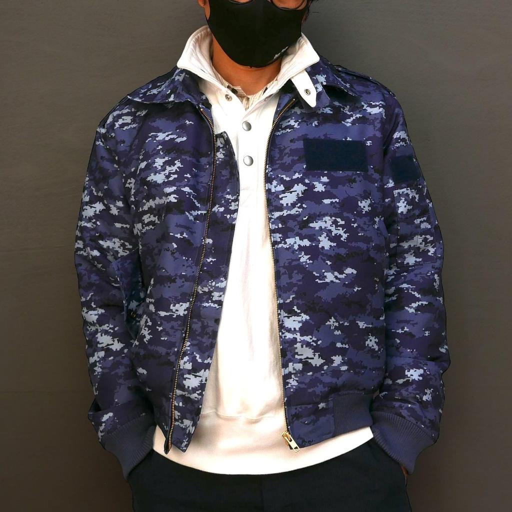 [Fuji Uniforms] Self-Defense Force Goods (Digital Camouflage Jumper) JMSDF Blouson for Cold Weather Outdoors (JP, Alphabet, M, JMSDF Camouflage)