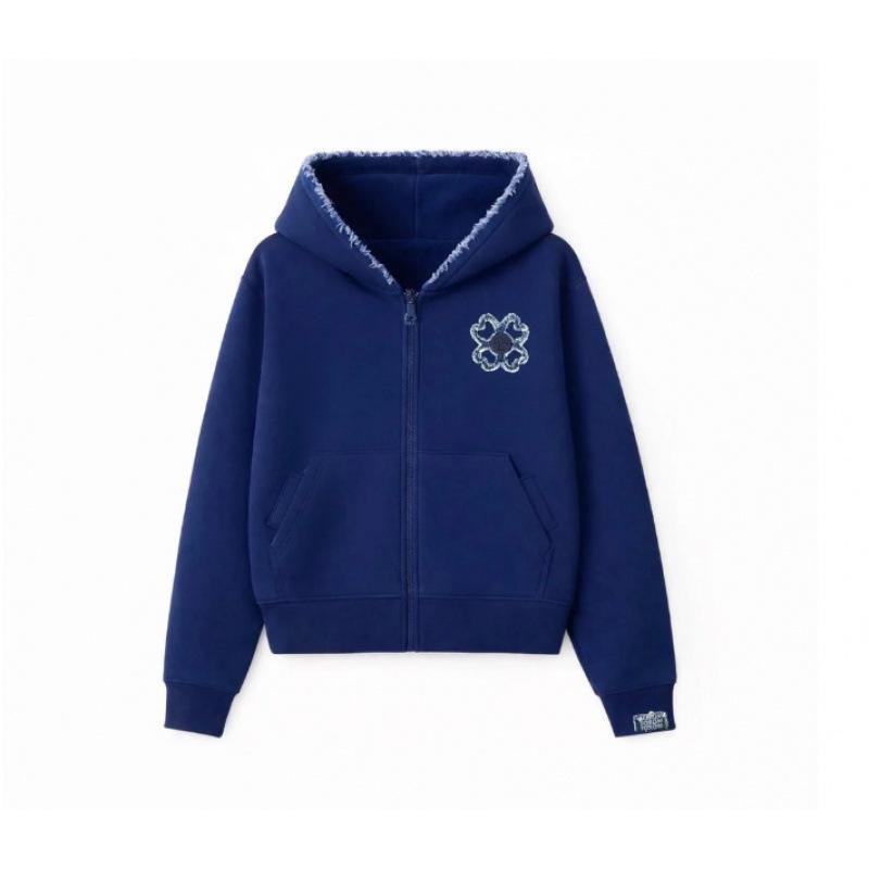 Casual Printed Zipper Sweater High Street Hip Hop Rap Street American Casual Men's and Women's Coats Wholesale