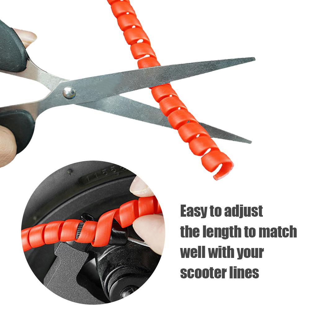 Scooter Brake Line Tube Winding Cable Protector Electric Scooter Line Color Change Tube Protector